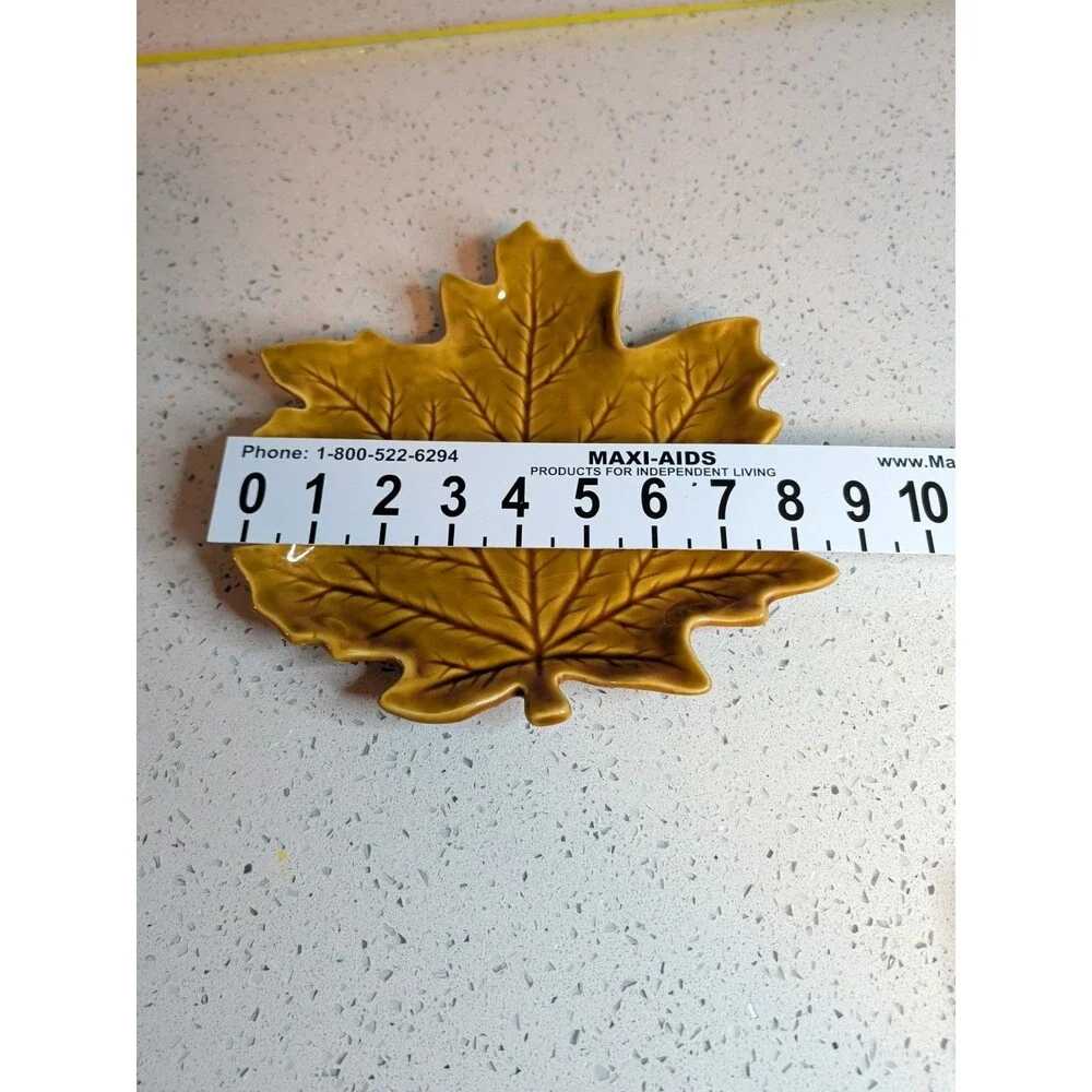 Sur La Table Ceramic Maple Leaf Fall Autumn Decor Trinket Dish